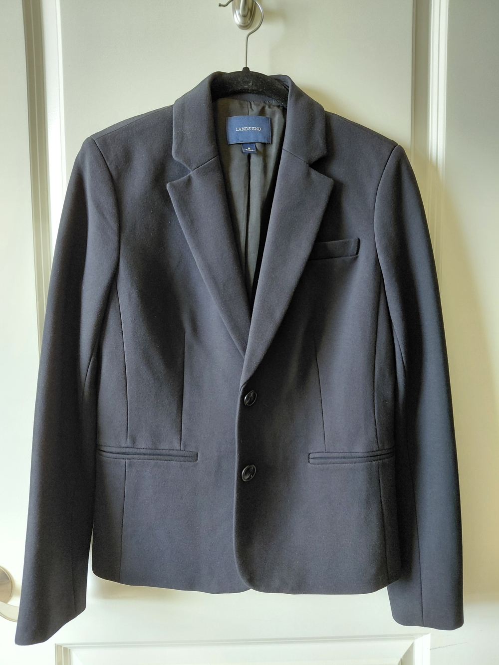 Lands' End Women's Black Two-Button Sport Coat